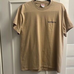 Supreme Beige Short Sleeve Tee